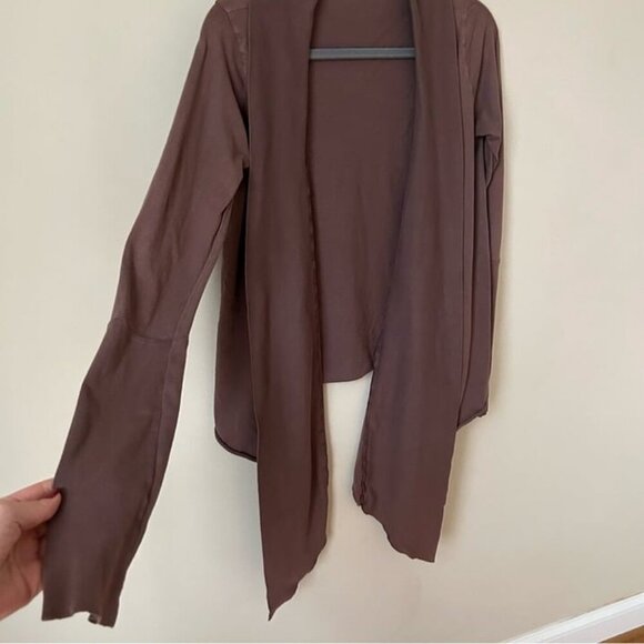 Velvet by Graham & Spencer Brown Open Drape Cardigan Women’s Size Medium - Picture 2 of 7